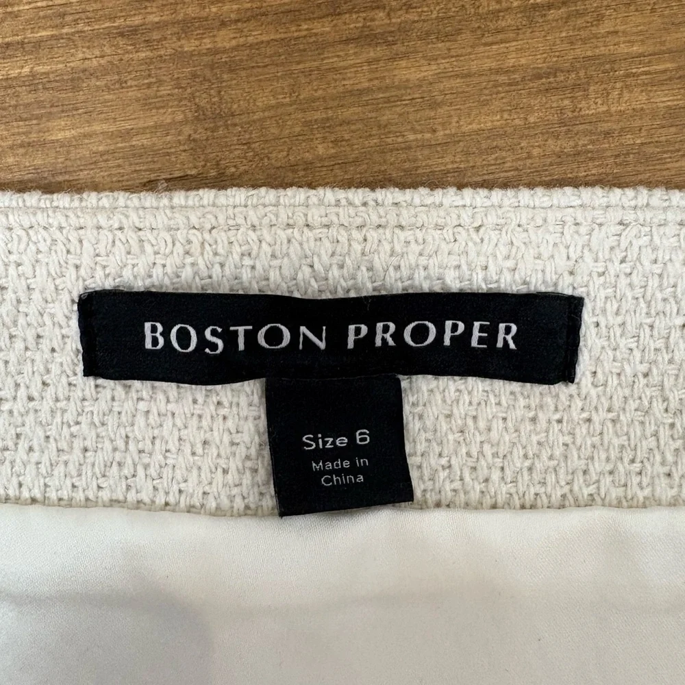 Boston Proper Yellow Floral Embroidered Mini Skirt with Fringe - Picture 5 of 5